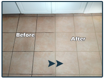 tiles cleaning after and before